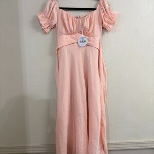 Share Petal & Pup Dress Maxi Dress Blush Color Size 4 NWT short sleeves a-line w